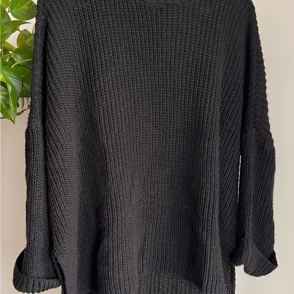 Black Thick Knit Sweater